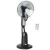 HOMCOM Pedestal Standing Fan With Water Mist Spray 120cm - Black
