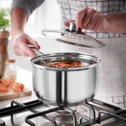 Lewis's Stainless Steel Saucepan 20cm - Silver 14 Lewis's Stainless Steel Saucepan 20cm - Silver -Tower Store 1639571249 08148000