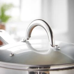 Lewis's Stainless Steel Chip Pan 22cm With 20cm Basket And Lid - Silver -Tower Store 1639571685 50277200