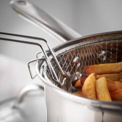 Lewis's Stainless Steel Chip Pan 22cm With 20cm Basket And Lid - Silver -Tower Store 1639571692 28729100