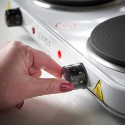 Lewis's Hotplate Double 2500W - White -Tower Store 1644493031 23218900