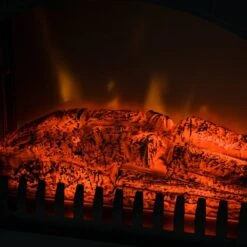 HOMCOM 1850W Flame Effect Electric Free Standing Fireplace W/Fan And Log Burning Stove Heater-Black -Tower Store 1645284733 90402500