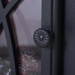 HOMCOM 1850W Flame Effect Electric Free Standing Fireplace W/Fan And Log Burning Stove Heater-Black -Tower Store 1645284737 12806600