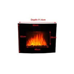 HOMCOM Electric Wall Mounted Fire Place Slimline Plasma Fan Heater Backlit 900/1800W 12 HOMCOM Electric Wall Mounted Fire Place Slimline Plasma Fan Heater Backlit 900/1800W -Tower Store 1645284857 06365900 7997ec88 a386 468b b823 91afdef28371