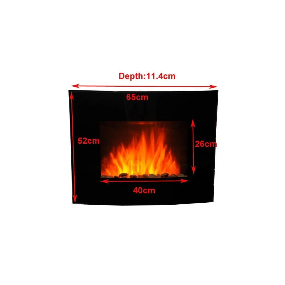 HOMCOM Electric Wall Mounted Fire Place Slimline Plasma Fan Heater Backlit 900/1800W 3 HOMCOM Electric Wall Mounted Fire Place Slimline Plasma Fan Heater Backlit 900/1800W - Image 3