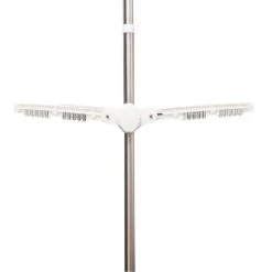 HOMCOM 4 Layers Folding Cloth Hanger Stand Rail Adjustable Garment Rack W/Wheels-White/Silver -Tower Store 1645285354 13181400 b01eda5e 9945 4697 b760 e5b0a92f99e5