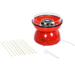 HOMCOM Candyfloss Machine 450W Non-Stick - Red -Tower Store 1645288030 60849200 858e6bba 47d3 4284 943b 360a861d131d
