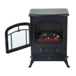 HOMCOM Electric Fire Place 1850W Heater Wood Burning Effect Flame Portable Fireplace Stove-Black -Tower Store 1645289603 60476600 d860c5cd 7a4e 4e03 86ba 45cdf97271ed