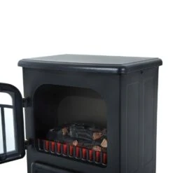 HOMCOM Electric Fire Place 1850W Heater Wood Burning Effect Flame Portable Fireplace Stove-Black -Tower Store 1645289606 57274000 0aa68671 fb8b 4eda 8354 f7d930e30a77