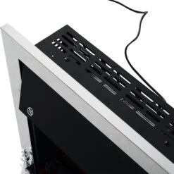 HOMCOM LED Flame Electric Fire Place - Silver 17 HOMCOM LED Flame Electric Fire Place - Silver -Tower Store 1645289643 39985400