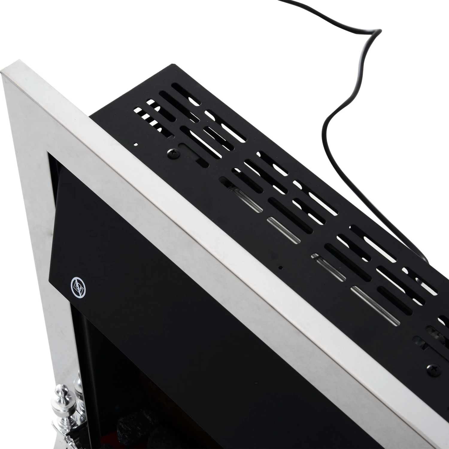 HOMCOM LED Flame Electric Fire Place - Silver 8 HOMCOM LED Flame Electric Fire Place - Silver - Image 8