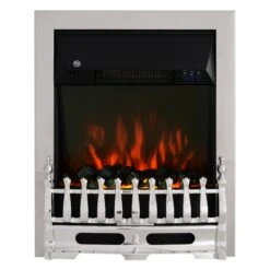 HOMCOM LED Flame Electric Fire Place - Silver 18 HOMCOM LED Flame Electric Fire Place - Silver -Tower Store 1645289646 43999100