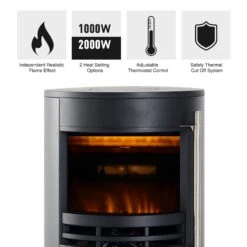 HOMCOM Electric Fireplace Heater 900W/1800W-Black 16 HOMCOM Electric Fireplace Heater 900W/1800W-Black -Tower Store 1645289815 51861700 d1bf5227 ad35 4310 8c89 9d75f2dc769c
