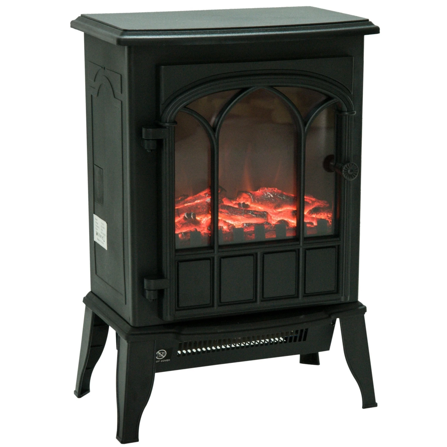 HOMCOM Electric Fireplace Heater Freestanding Stove With LED Flame Effect 1000W/2000W-Black 1 HOMCOM Electric Fireplace Heater Freestanding Stove With LED Flame Effect 1000W/2000W-Black
