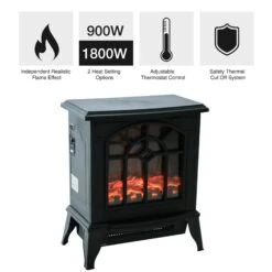 HOMCOM Electric Heater, 1000W/2000W-Black -Tower Store 1645290025 46463100 61ea0e71 ef1e 4d50 9279 0cc2651c9342
