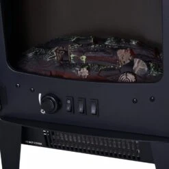 HOMCOM Electric Heater Freestanding Fireplace Artificial Flame Effect W/ Safety Thermostat 950w/1850W Tempered Glass Casing -Tower Store 1645290062 25568900 84bf2a7e d8ec 4f6c 857d 5fa3a2a30222