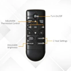 HOMCOM 1000W Wall Mounted Tempered Glass Electric Fireplace Heater Black 15 HOMCOM 1000W Wall Mounted Tempered Glass Electric Fireplace Heater Black -Tower Store 1645290079 14485300