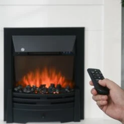 HOMCOM 2000W 5-Level MDF Electric Fireplace Heater With Remote White 18 HOMCOM 2000W 5-Level MDF Electric Fireplace Heater With Remote White -Tower Store 1645290107 20381000