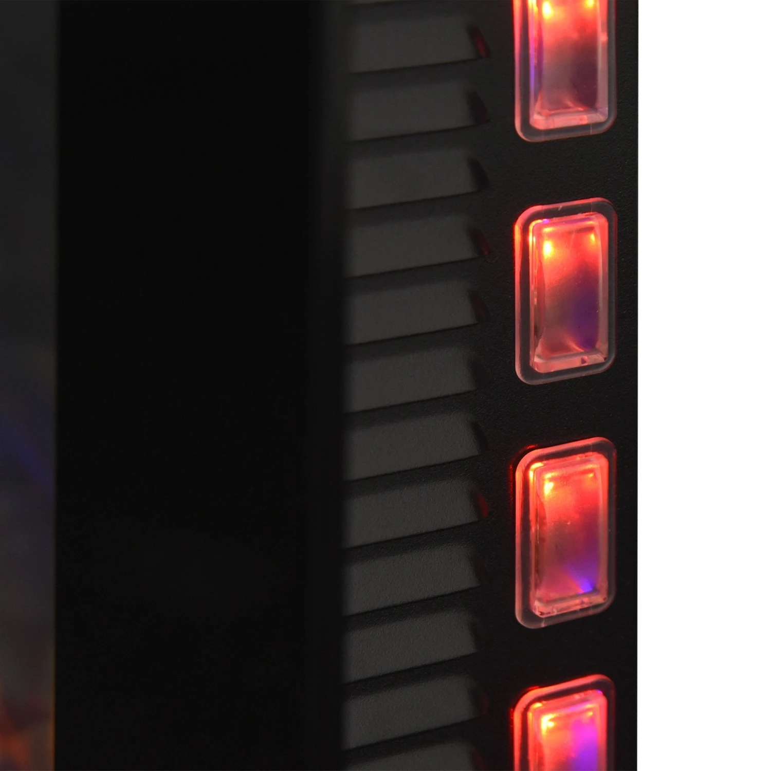 HOMCOM 2000W Wall Mounted Tempered Large LED Flat Glass Electric Fireplace Heater Black 6 HOMCOM 2000W Wall Mounted Tempered Large LED Flat Glass Electric Fireplace Heater Black - Image 6