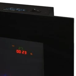 HOMCOM 2000W Wall Mounted Tempered Large LED Flat Glass Electric Fireplace Heater Black 15 HOMCOM 2000W Wall Mounted Tempered Large LED Flat Glass Electric Fireplace Heater Black -Tower Store 1645290183 66756700