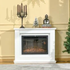 HOMCOM Electric Fireplace Suite With Remote Control, 1kW/2kW Freestanding Fireplace Heater With Flame Effect, Overheat Protection, 7-day Programmable Timer Safe Cut-Off -Tower Store 1645290304 83079100 68f2c961 92dd 47dc 8058 5ad54f901f56