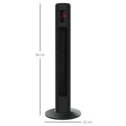 HOMCOM 38'' Freestanding Tower Fan, 3 Speed 3 Mode, 12h Timer, 70 Degree Oscillation, LED Panel, 5M Remote Controller, Dark Grey 12 HOMCOM 38'' Freestanding Tower Fan, 3 Speed 3 Mode, 12h Timer, 70 Degree Oscillation, LED Panel, 5M Remote Controller, Dark Grey -Tower Store 1645290955 28099700 936d9700 1051 4221 88c0 02fc1cfb9efe