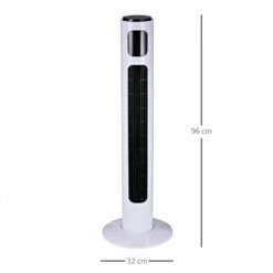 HOMCOM Tower Fan 96cm - White -Tower Store 1645290987 67678900