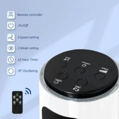 HOMCOM Tower Fan 96cm - White -Tower Store 1645290991 00518700