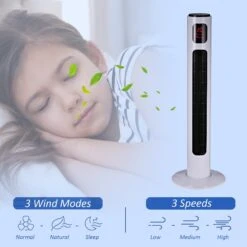 HOMCOM Tower Fan 96cm - White -Tower Store 1645290994 27713900