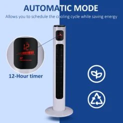 HOMCOM Tower Fan 96cm - White -Tower Store 1645291001 44739800