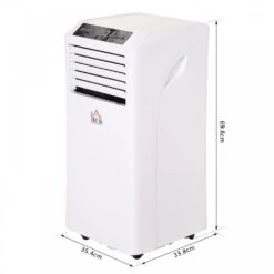 Homcom 10000BTU Portable ABS Air Conditioner W/ Remote Contro LA Energy Efficiency White -Tower Store 1645417628 77212100