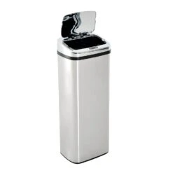HOMCOM 50L Motion Sensor ABS Rubbish Bin Silver/Black -Tower Store 1645423155 56767600 6e6033d5 4eb9 412e 9c8a fba0ce835e52