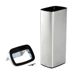 HOMCOM 50L Motion Sensor ABS Rubbish Bin Silver/Black -Tower Store 1645423159 88793900 15a6de99 db77 4d61 a234 198f0a398479