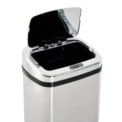 HOMCOM 50L Motion Sensor ABS Rubbish Bin Silver/Black -Tower Store 1645423163 90014400 40cf6d6c e581 4525 a8e9 ed98e4a10902