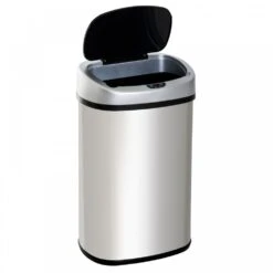 HOMCOM Sensor Dustbin Touchless Trash Can Automatic Garbage Bin Mirror Stainless Steel 48L