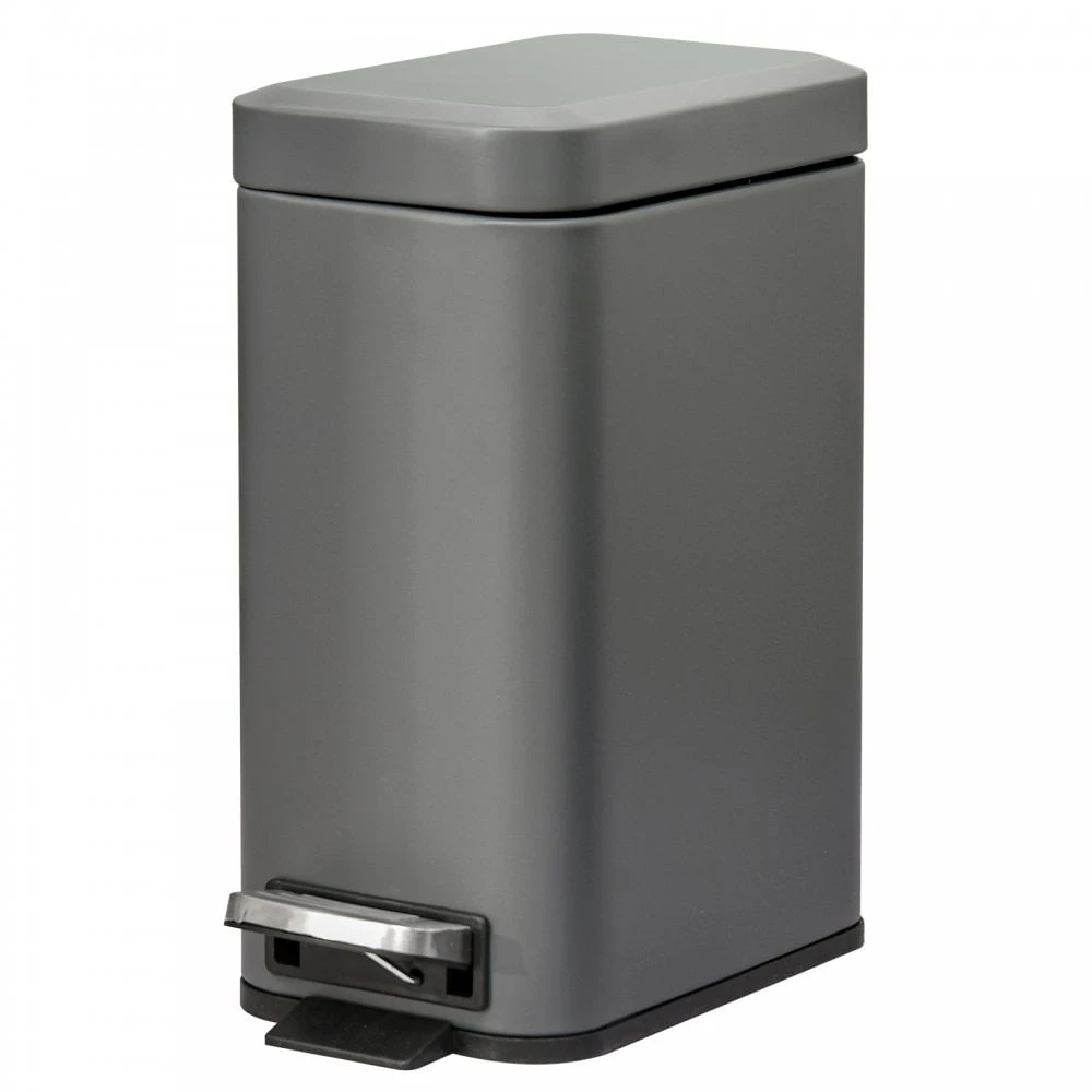 HOMCOM 5L Steel Step Trash Can With Quiet-Closed Lid, Silent And Gentle Open, Oversized Pedal, Back Pull Ring, For Living Room, Kitchen, Dorm, Office Bin Open 1 HOMCOM 5L Steel Step Trash Can With Quiet-Closed Lid, Silent And Gentle Open, Oversized Pedal, Back Pull Ring, For Living Room, Kitchen, Dorm, Office Bin Open
