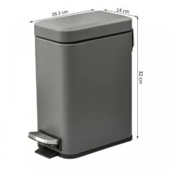 HOMCOM 5L Steel Step Trash Can With Quiet-Closed Lid, Silent And Gentle Open, Oversized Pedal, Back Pull Ring, For Living Room, Kitchen, Dorm, Office Bin Open 12 HOMCOM 5L Steel Step Trash Can With Quiet-Closed Lid, Silent And Gentle Open, Oversized Pedal, Back Pull Ring, For Living Room, Kitchen, Dorm, Office Bin Open -Tower Store 1645423218 29705300 27d50680 a2a0 4c76 9994 0343b658cdc4