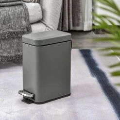 HOMCOM 5L Steel Step Trash Can With Quiet-Closed Lid, Silent And Gentle Open, Oversized Pedal, Back Pull Ring, For Living Room, Kitchen, Dorm, Office Bin Open 19 HOMCOM 5L Steel Step Trash Can With Quiet-Closed Lid, Silent And Gentle Open, Oversized Pedal, Back Pull Ring, For Living Room, Kitchen, Dorm, Office Bin Open -Tower Store 1645423229 47424600 cbf9db8a bff4 4fe8 8c45 ad5762f23db5