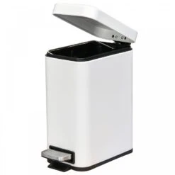 HOMCOM 5L Rectangular Steel Pedal Bin White -Tower Store 1645423247 22034300 7a8df0d2 d0b3 4fc8 bc51 921e4c8db849