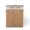 52Lx32Wx63H Cm Bamboo Laundry Basket Collapsible Hamper Organizer Clothes Washing Bin Storage Box W/Lid