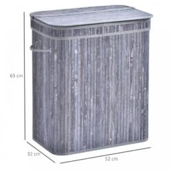 70L 2-Compartment Bamboo Laundry Basket Grey 13 70L 2-Compartment Bamboo Laundry Basket Grey -Tower Store 1645424247 19043500 ee9144fa 6587 4b50 ad5f 810b4d2d07a3