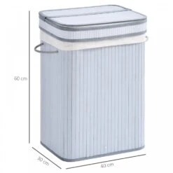 70L Flip Lid Bamboo Laundry Basket Grey -Tower Store 1645424267 94089200 7de99e63 fd68 49e9 938f 39357ad2d2de