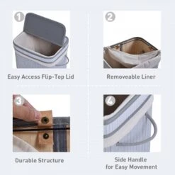 70L Flip Lid Bamboo Laundry Basket Grey -Tower Store 1645424271 70293100 9a3ec227 9c0b 4bff a64d f835d9146dfb