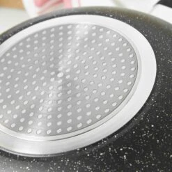 Lewis's Sovereign Stone 28cm Scratch Resistant Easy Clean Non Stick Wok & Lid All Hobs 14 Lewis's Sovereign Stone 28cm Scratch Resistant Easy Clean Non Stick Wok & Lid All Hobs -Tower Store 2646473 Sovereign Stone 28cm Non Stick Wok With Lid 3