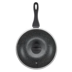 Lewis's Sovereign Stone 28cm Scratch Resistant Easy Clean Non Stick Wok & Lid All Hobs 11 Lewis's Sovereign Stone 28cm Scratch Resistant Easy Clean Non Stick Wok & Lid All Hobs -Tower Store 2646473 IMAGE1