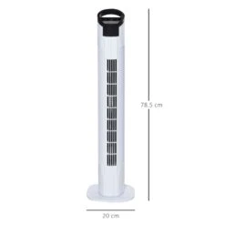 Homcom Freestanding Tower Fan 3 Speed 3 Mode 7.5h Timer 70 Degree Oscillation LED Panel 5M Remote Controller Black And White Fan Mode Timer 70° Oscillation Panel Controller -Tower Store 3 2 098b4aaf 9c45 4ada bc7c 0916e1c890a4