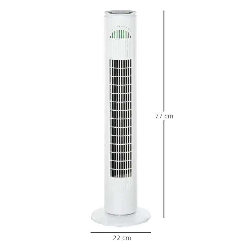 HOMCOM Tower Fan 30'' Freestanding - White 3 HOMCOM Tower Fan 30'' Freestanding - White - Image 3