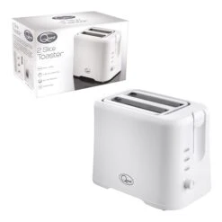 Quest 2 Slice Plastic Toaster - White 12 Quest 2 Slice Plastic Toaster - White -Tower Store 4287650 2