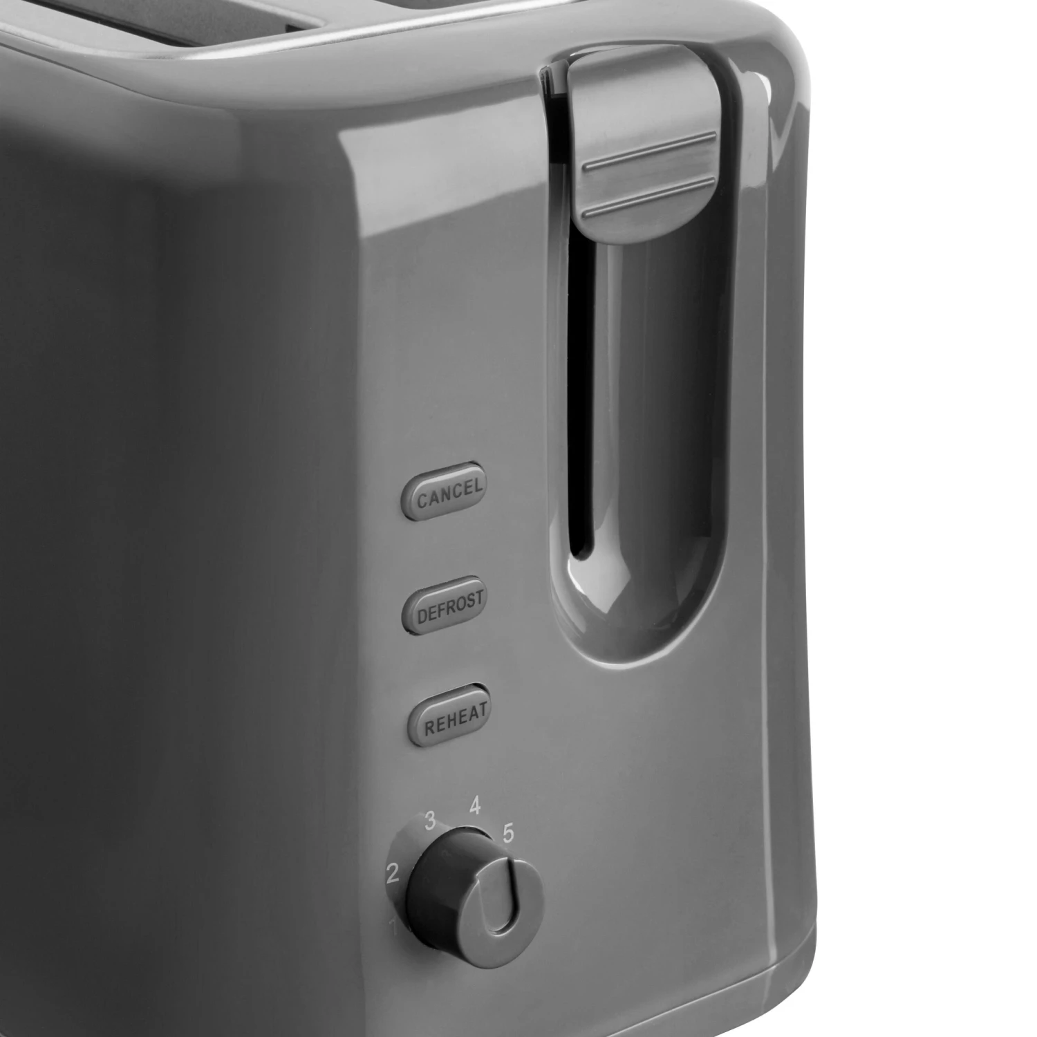 Quest 2 Slice Plastic Toaster - Grey 4 Quest 2 Slice Plastic Toaster - Grey - Image 4