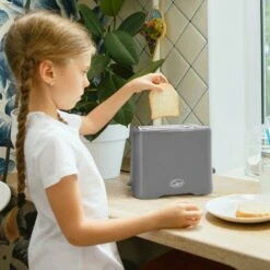 Quest 2 Slice Plastic Toaster - Grey 17 Quest 2 Slice Plastic Toaster - Grey -Tower Store 4287681 8